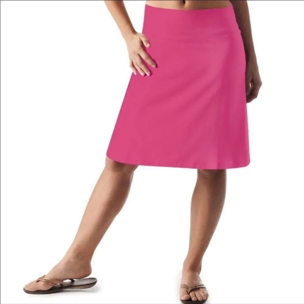 Bright Pink A-Line Cotton Knee Length Skirt S Fig Voyage NWT